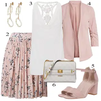 Outfit s Šedá Náušnice AllSaints "Módní letní vzhled"