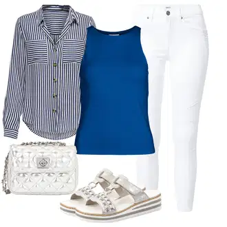 Outfit s Šedá/Stříbrný/Béžová/Bílá/Růžová Letní Bota/Letní tenisky/Pohodlný Sandál/Platform Sandal/Ortopedická pantofle/Ortopedická Bota/Sandál se třpytkami/Rybářská sandála Rieker "Pro slunečné dny"