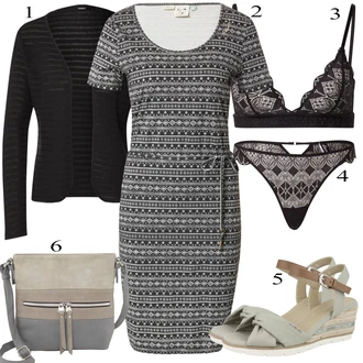 Outfit s Šedá/Tmavě šedá Žerzejové Šaty/Ležérní Šaty/Přiléhavé Šaty/Šaty s Páskem/Úzké Šaty/Pletené Šaty/Pouzdrové Šaty/Tvidové šaty/Pouzdrová Šat/Kancelářské šaty/Zavinovací Šaty/Šaty S Rovným Střihem Ragwear "Outfit na léto"
