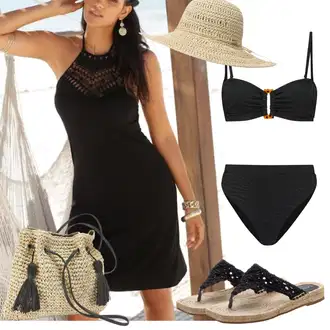 Outfit sa Bež ROXY "Savršeno Za Ljeto"