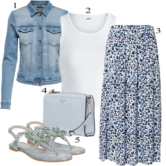 outfit mit Siva/Pastelne barve Buffalo "Poletna oblačila"