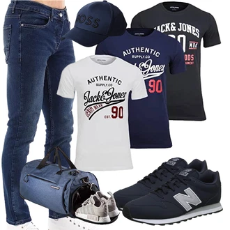 Sommer Outfits mit Schwarz Jeans Leder Schuhe CEDY DENIM "Sommer Bekleidung"