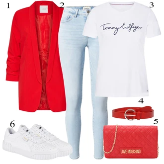 Poletne Outfiti mit Svetlo modra Jeans Pajkice/Jeggings/Hlača z luknjo/Skinny Hlače Only "Poletna oblačila"