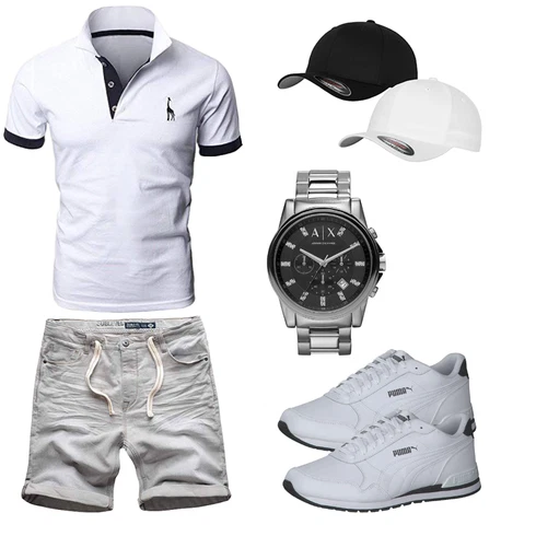 Grau/Khaki/Hellgrau Hemd Jeans Short/Chino Shorts/Leinen-short/Kurze Hose/Musselin Shorts/Bermuda/Baggy Short Sublevel kombinieren