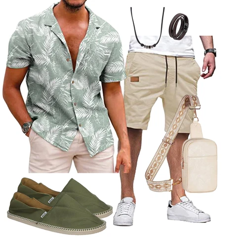 Boyfriend Dunkelgrün/Grün/Türkis/Hellgrün Hemdbluse/Casual Hemd/Hawaii Hemd/Kurzarm Hemd COOFANDY kombinierenLook: Classic, Boyfriend, Stil, Techno, Miami Vice, Schön, Safari, Coole, Jazz