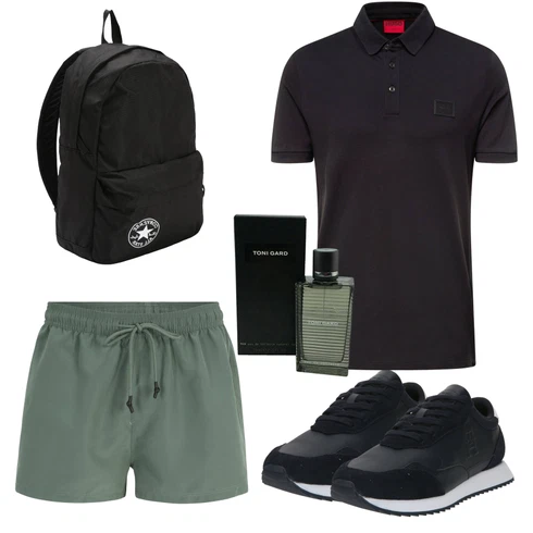 Schwarz Mannstasche/Mini-Rucksack/Mini-Rucksack Converse kombinieren