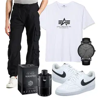 Outfit mit Schwarz/Dunkelblau Brandit "Sport Outfit"