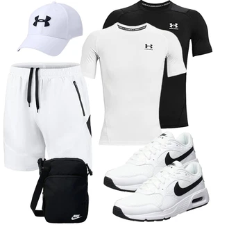Kompressions Outfit mit Schwarz Unkategorisiert Under Armour, Grau Unkategorisiert Under Armour "Sport Outfit"