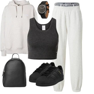 Nadrozměrné Outfit s Šedá/Khaki/Světle šedá Dámský Svetr/Svetr s kapucí/Vintage mikina/Pletená mikina s kapucí/Svetr S Kapucí/Unisex Mikina S Kapucí/Sportovní mikina/Partnerská Mikina/Sportovní mikina/Originální mikina/Oversize mikina Dickies "Sportovní letní outfity"Look: Hip Hop, Nadrozměrné, Skater, Unisex, Sportovní