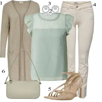 Kombinacije za bucmaste sviatočné sa Siva/Bijela/Srebro Stud Naušnica/Štipaljka za uho Swarovski "Outfit za ljeto"Look: Elegantan, 80-te roky, sviatočné, Disko, Retro, Old Money, Stil, Ekstravagantno