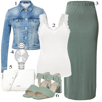 outfit mit Krem/Bela Pletene velika velikost/Tunika/Žensko spodnje perilo in kopalke/Bluza velika velikost Pieces "Poletna oblačila"