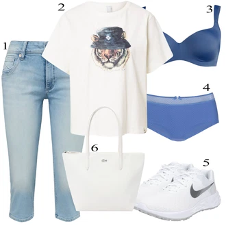 Športne Outfiti mit Siva/Lila barve Nike "poletni videz"