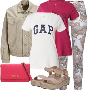 Outfity pro zábavu Safari s Khaki/Béžová jjxx "Vkusný letní outfit"Look: Safari, Pracovní oděvy, Nadrozměrné, Unisex, Hip Hop, Skater