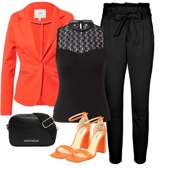 Dlouhé Outfit s Červená/Oranžová Teplákový blejzr/Bavlněný Sako/Krátké Sako/Boyfriend Sako/Elegantní Sako/Kožená Pánská Bund/Neformální Sako/Kožená bunda/Pletený Sako/Kožená bunda pro muže/Blejzrové Bund Ichi "Vkusný letní outfit"