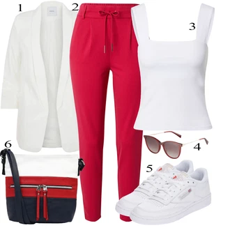 Outfit s Krémová/Bílá Teniska Skate Bota/Letní Tenisky/Vintage Teniska/Kožené Tenisky/Nízká Teniska/Úzká Teniska Reebok "Outfit na podzim"
