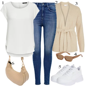 Poletne Outfiti mit Modra/Temno modra/Svetlo modra Jeans Pajkice/Jeggings Only "poletni videz"