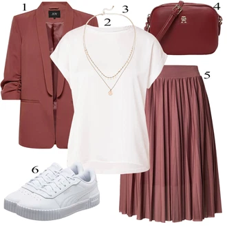 outfit mit Bela/Krem Srajca & majica velike velikosti/Majica & Top/Bluza in Tunika/Bluza velika velikost Vila "poletni videz"
