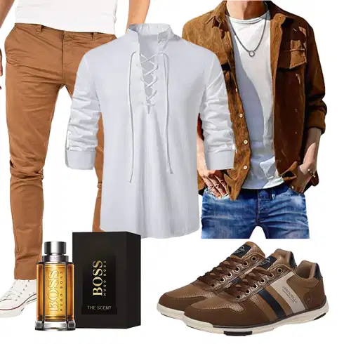 Western Dunkelbraun/Khaki/Braun FlanellHemd/Casual Hemd/JeansHemd Meilicloth kombinierenLook: Outdoor, Business, Casual, Büro, Lack, Wilder Westen, Hippie, Western, Coole