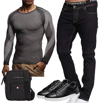 Jeans Outfits mit Schwarz Unkategorisiert Tommy Hilfiger "Casual Outfit"