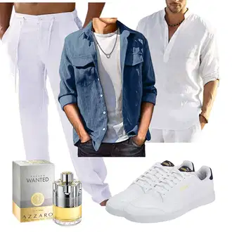 Outfit mit Grau/Weiß/Khaki/Creme/Schwarz Business Hemd/Hemdbluse/Casual Hemd/Musselin Hemd COOFANDY "Casual Outfit"