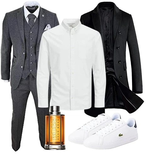 Schwarz/Grau Hosenanzug TruClothing.com kombinieren