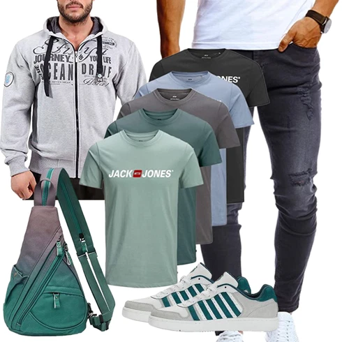 Cropped Grau/Hellgrau Strick Hoodie/Hoodie/Sport Sweatshirt/Sweatjacke/Ausgefallener Hoodie/Sport Hoodie STILYA SPORTSWEAR COMPANY kombinieren