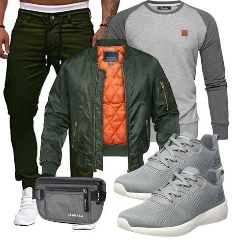 DunkelGrün/Grün/Khaki Löcherne Hose/Freizeithose/Skinny Hose/Boyfriend Hose/Cargohose/Cargo-Jogginghose/Capri/Cargo Short Cassiecy kombinieren
