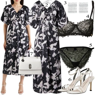 outfit mit Bela/Siva/Srebrna Kratko/Ušesna sponka Calvin Klein "poletni videz"