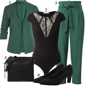 Svatební host Outfit s Černá Móda Pro Plnoštíhlou Dámské spodní prádlo a plavky/Plavky Velké Velikosti About You "Elegantní vzhled"