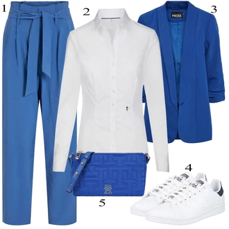 Ovratnik s pritrdilnimi gumbi outfit mit Bela/Krem/Škrlatna Srajca/Bluza z gumbom/Poslovna Bluza/Bluza brez železa/Slim Fit Bluza Seidensticker "poletni videz"