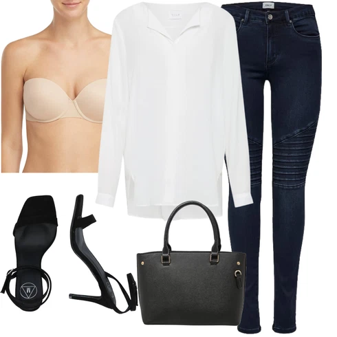 Kombinace Šedá/Hnědá/Béžová/Bílá/Krémová/Khaki Halenkové Body/Blůza s knoflíčkem/Halenka se Stojatým Límcem/Dlouhá Halenka/Halenka s Dlouhým Rukávem/Oversize Halenka/Oversize Muselínová Blůza/Slip-on Halenka/Tunikové Tričko Vila