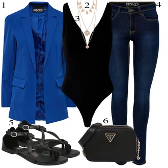 outfit mit Roza/Zlati Bogato okrašena ogrlica/Statement-verižica/Verižica/Fine verižica/Komplet nakita Pilgrim "poletni videz"