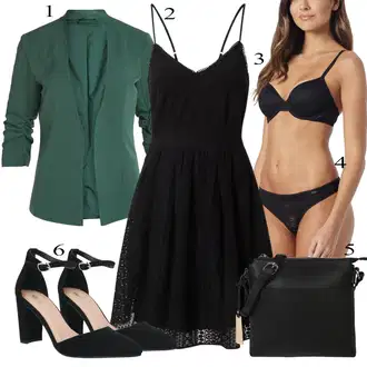 Ke kolenům Outfit s Černá/Hnědá Šaty na tenké ramínko/Šaty Na Ramínko/Skater šaty/Šaty Do Áčka/Letní Šaty/Žerzejové Šaty VERO MODA "Outfit na léto"