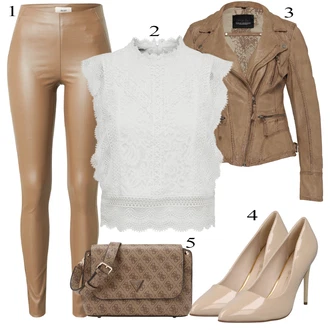 Outfit s Hnědá/Béžová/Šedá/Khaki Vintage Bund/Přechodné Bundy/Letní Bund/Kožené Bund/Motorkářská bunda/Kožená vintage bunda/Neobvyklá bunda/Motorkářské Bund Oakwood "Oblečení do kanceláře"