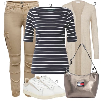 Outfit s Khaki Cargo Kalhoty/Cargo Tepláky/Motorká?ská kalhoty/Kalhoty s dírou/Skinny Kalhoty/Úzká Kalhoty/Twillová Kalhoty Only "Outfit na léto"