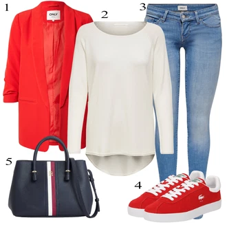 outfit mit Lacoste "poletna obleka"