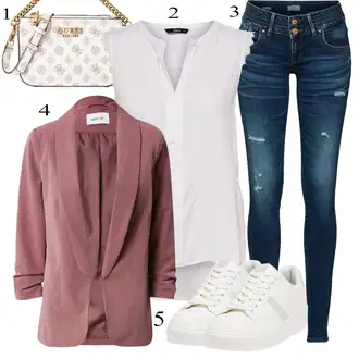 Elegantní Outfit s Bílá/Šedá/Hnědá Halenka Móda Pro Plnoštíhlou/Halenka a Tunika Tunika Only "Outfit na podzim"Look: Styl, Lehký, Rad, Emo, 20 léta, Elegantní, Kancelář, Old Money, Příliš oblečený, S průsvitem