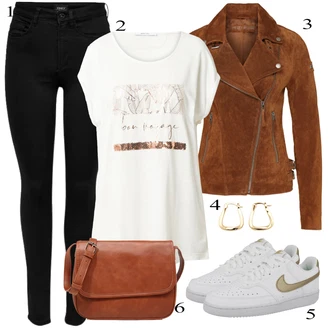 outfit mit Črna/Temno modra Pletena Pajkica/Pajkice z Razporkom/Neprosojna Pajkica/Usnjena Jakna/Oblikovana Pajkica/Tople Pajkice/Športna Pajkica/Podložena Pajkica/Baumwoll Pajkica Only "poletna obleka"