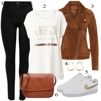 outfit mit Črna/Temno modra Pletena Pajkica/Pajkice z Razporkom/Neprosojna Pajkica/Usnjena Jakna/Oblikovana Pajkica/Tople Pajkice/Športna Pajkica/Podložena Pajkica/Baumwoll Pajkica Only "Poletna oblačila"
