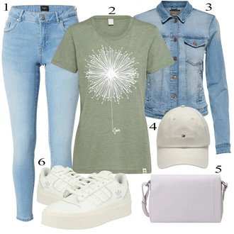 outfit mit Pastelne barve Kapa Tommy Jeans "poletni videz"