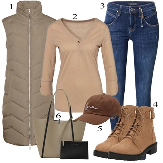 Outfit s Červená Karl Kani "Outfit na podzim"