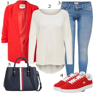 Outfit s Šedá Lacoste "Outfit na podzim"
