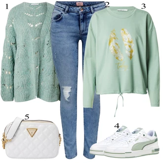 Outfity pro sport s Šedá Móda Pro Plnoštíhlou Pletenina veľkej veľkosti About You "Outfit na podzim"