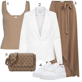 90tá léta Skating Outfit s Bílá/Krémová/Béžová Teniska Chunky Tenisky/Letní Tenisky/Skate Bota/Nízká Teniska/Teniska na platformě Puma "Outfit na podzim"Look: 90tá léta, Estetika, Hip Hop, Skater, Skating, Surfing, Bruslení