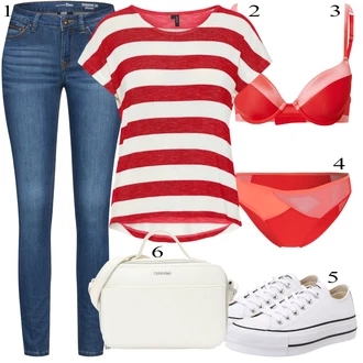 outfit mit Bela/Krem Platnena superga/Superge Nizka/Superge Luknjasta Converse "poletni videz"