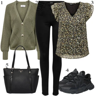 Outfit s Černá/Tmavě modrá Legíny s Podšívkou/Teplé Legíny/Kožená bunda/Neprůhledný Legíny/Sportovní Legína/Formovaná Legína/Bavlněné Legíny/Legíny s Rozparkem/Pletený Legín Only "Outfit na podzim"