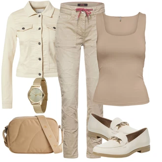 Outfit s Béžová Náramkové hodinky Lacoste "Letní oblečení"