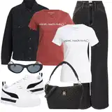 Černé Baggy Džíny Outfity image