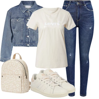 Outfit s Béžová/Růžová/Oranžová/Khaki/Hnědá/Bílá Úzká Teniska/Nízká Teniska/Kožené Tenisky/Vintage Teniska/Letní Tenisky Adidas Originals "Letní oblečení"