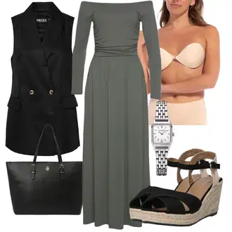 Outfity pro křest Mom Jaro s Světle zelená/Zelená/Tmavě zelená Žerzejové Šaty/Maxi Šaty/Zimní šaty s dlouhým rukávem/Šaty s dlouhým rukávem/Dlouhé pletené šaty/Dlouhé Šaty Lascana "Letní vzhled na večírky"Look: Elegantní, Středověk, Mom, Old Money, Příliš oblečený, Nadrozměrné, Slavnostní